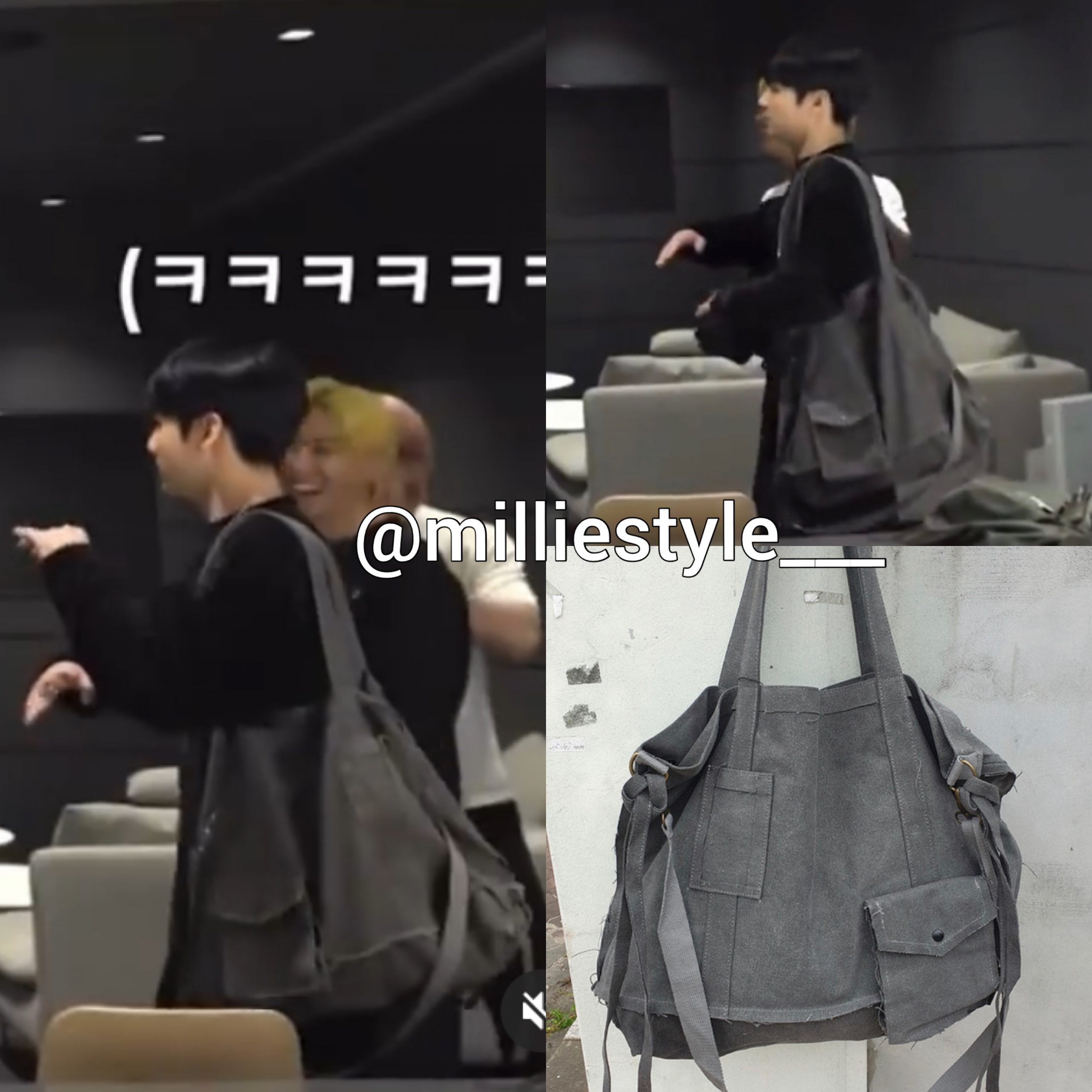 Yinmakco] BTS Jungkook Pick Strap Big Cross Tote Bag (2 Colors) • Millie  Style Store