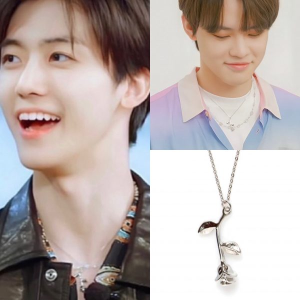 [Wandering Youth] NCT Dream Jaemin Renjun Silver Rose Necklace