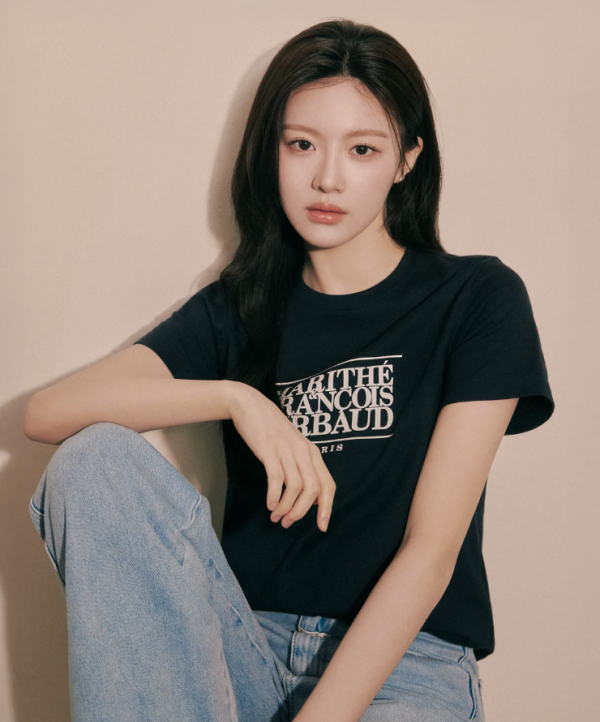 [Marithe Francois Girbaud] Blackpink Jennie Marithe W Classic Logo T-Shirt (8 Color) *2025 New Color*