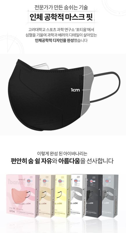 ibanari] BTS Jhope & Taeyeon KF94 Mask 10pc/box (6 Colors) • Millie Style  Store