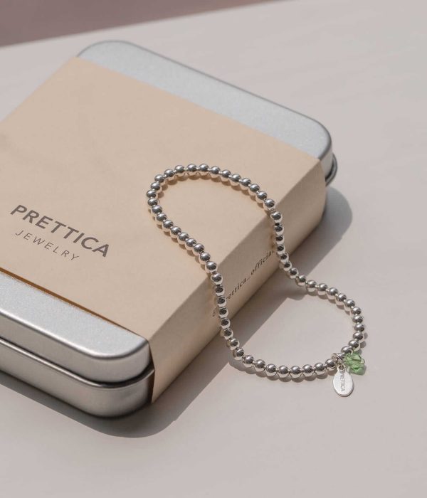 [Prettica] Birth Stone Round Bracelet 3mm (Silver 925/ 14K Gold Filled) *Gift Idea*