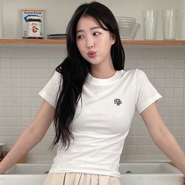[Muah Muah] Stitch Logo Basic T-Shirt (8 Color) *LIMITED TIME SALE*