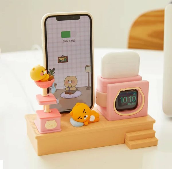 [Kakao Friends] Ryan & Choonsik 3 in 1 Triple Apple Phone/Airpod/ Watch Charger Holder *LIMITED*