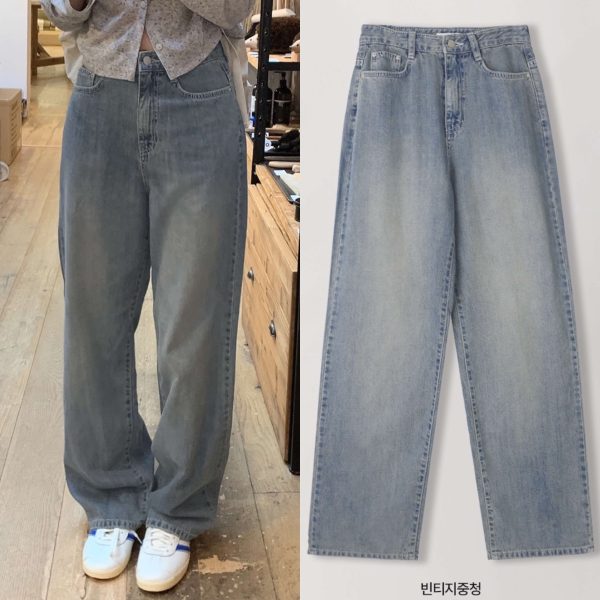 [Slowand] SLOWMADE Today Summer Light Denim Pants (Vintage Medium Blue) *Made in Korea* *Seasonal Limited*