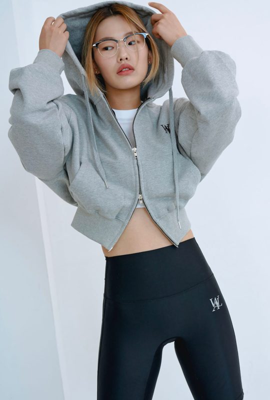 [Wooalong] Signature Crop Hood Zip Up (4 Color) *LIMITED TIME