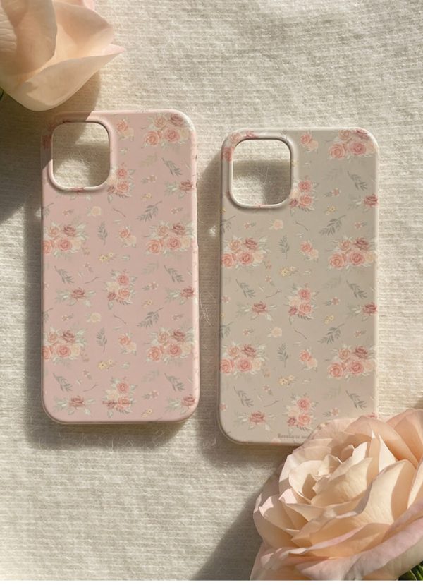 [Romantic Mood] Cottage Flower Glossy Hard Case (2 Color)