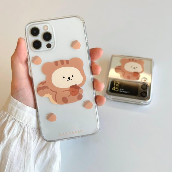 [Bamtoree] Bear Squirrel Chestnut Phone Case