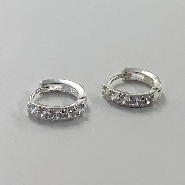 [Younglong] Cubic Point One-Touch Ring Earrings (Silver 925)