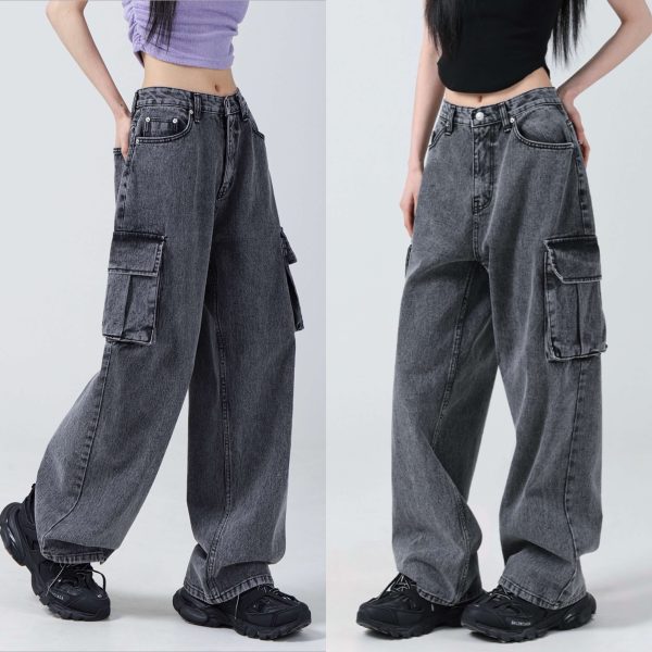 [Avandress] Snow Unisex Cargo Denim (Black) *Limited Time Sale*
