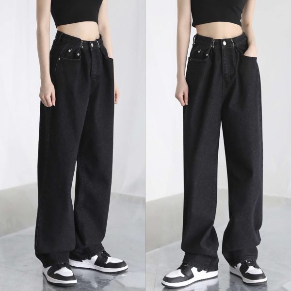 [Avandress] Buckle Wide Denim Pants (Black) *Limited Time Sales*