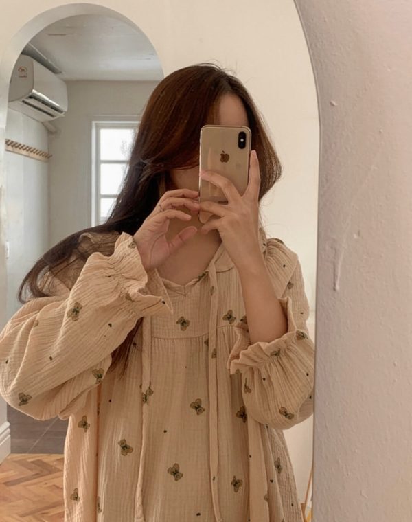 [Juuneedu] J'eu Romantic Mandy Bear Long Sleeve Pyjamas (2 Types)