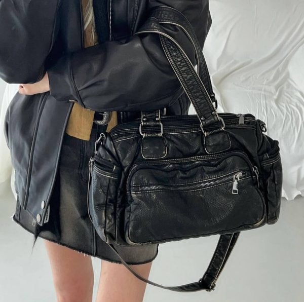 [Blackup] Munteri Vintage Leather Two Way Bag (Deep Brown) *Seasonal Limited*