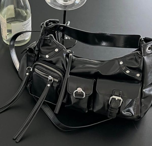 [Blackup] Hireki Pocket Leather Two Way Bag (2 Color) *Seasonal Limited*