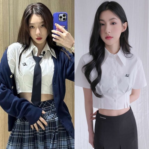 [Avandress] Taeyeon Pick Ailey Crop Short Sleeve Shirt (4 Color) *Limited Time Sales*