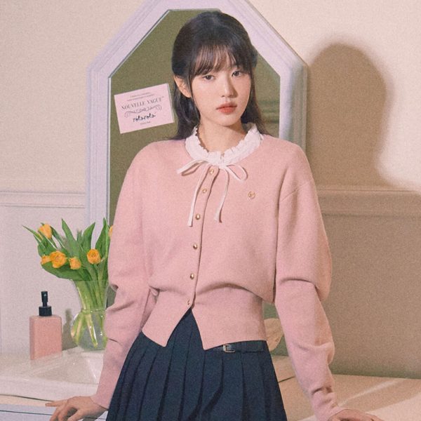 [Rola Rola x Jang Won Young] Round Volume Sleeve Cardigan (4 Color) *Limited Time Sales* *SOLD OUT SOON*