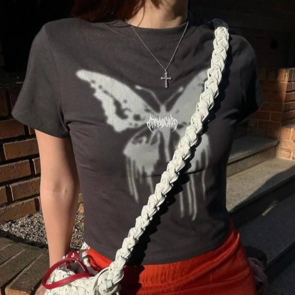 [Mahagrid] Butterfly Goth Unisex Tee/ Crop Tee (2 Color/ 2 Types) *Limited Time Sale*