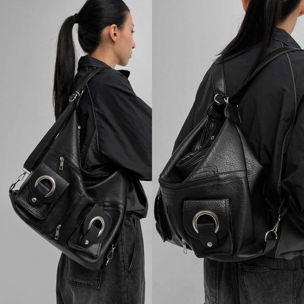 [Blackup] Two Circle Shoulder Backpack- Two Way Bag (2 Color) *Seasonal Limited*