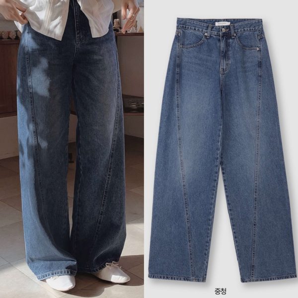[Slowand] Slowmade Wide Detailer Denim Pants (2 Color) *Made in Korea*