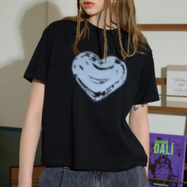 [CPGN] Love Heart Crop Short Sleeve Tee (2 Color) *Limited Time Sales*