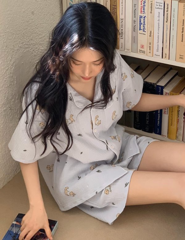 [Juuneedu] J'eu Mocha Cotton Pyjamas Set (2 Color, 2 Size)  *Seasonal Limited*