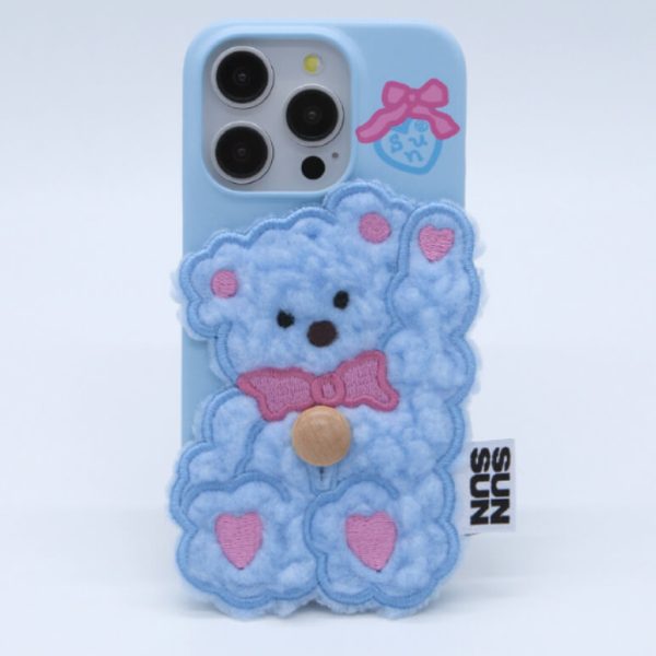 [Youngboyz] Sun Case Patch Hi Bear Phone Case (4 Color)
