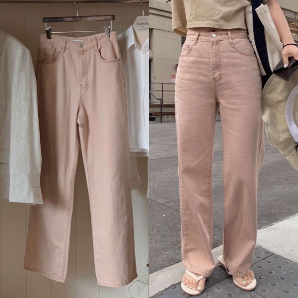 [Slowand] Slowmade Today Peach Beige Dyed Denim Pants *Made in Korea* *Seasonal Limited*