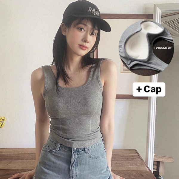 [Slowand] Slowmade Volume Up Slim Fit Sleeveless (+Bra Cap) (3 Color) *Seasonal Limited*