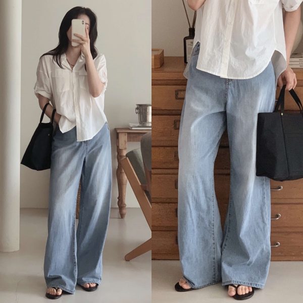 [Slowand] SLOWMADE Summer Wide Fog Denim Pants *Made in Korea* *Seasonal Limited*