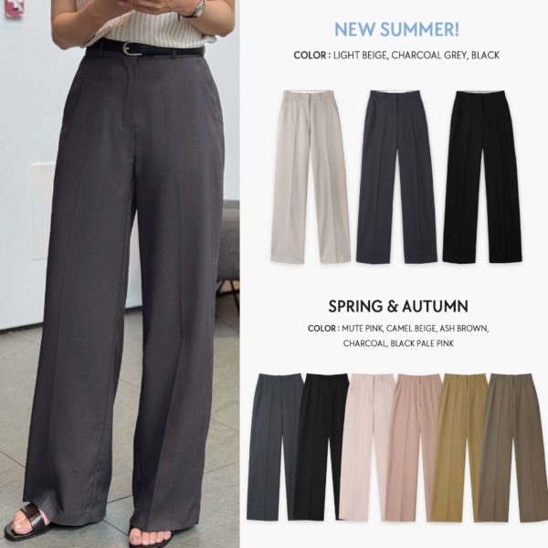 [Slowand] SLOWMADE Moment Flowing Wide Cover Slacks (9 Color, 2 Types, 3 Length) *Seasonal Limited* *Summer Version Open!*