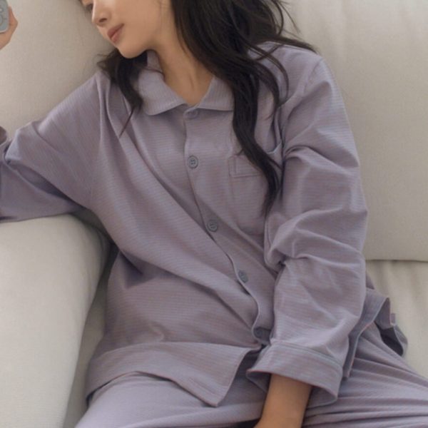 [Juuneedu] J'eu Buttering Stripe Long Sleeve Pyjamas Set (3 Color) *Seasonal Limited*