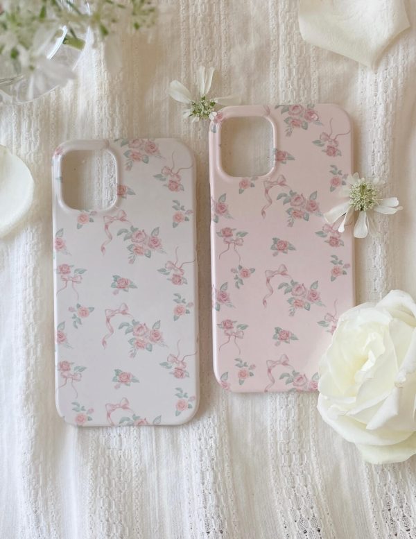 [Romantic Mood] Ribbon Collection Flower Hard Case (2 Color)