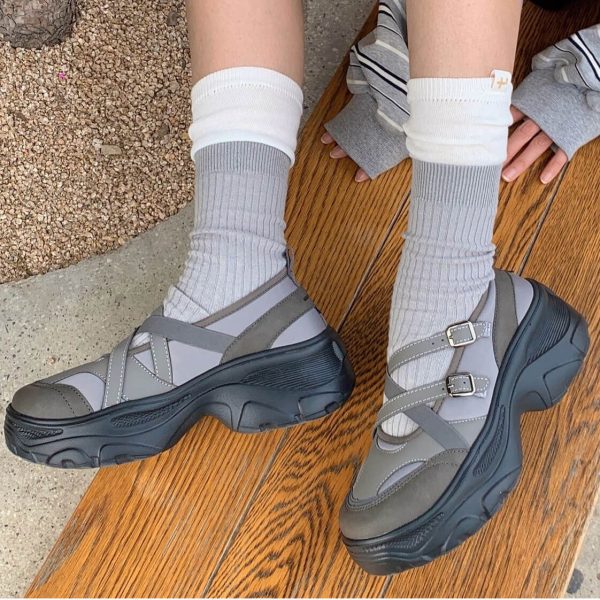 [OTZ] Lomita Platform Banding Maryjane Shoes 6cm (2 Color) *Limited Time Sale*