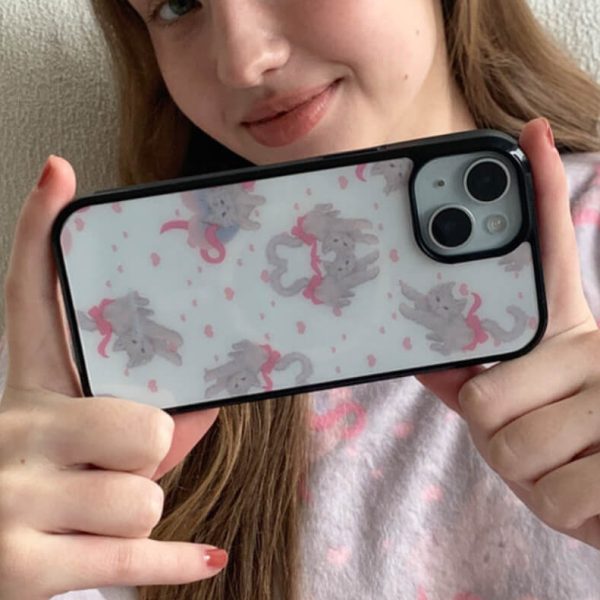 [Musemood] Soft Love Cat Bumper iPhone Case (Epoxy/ Glossy/ Magsafe Glossy) *Limited Time Sale*