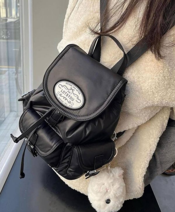 [Lotsyou] Jennie's Pick Nostalgia chubby Backpack Black *SELLING FAST*
