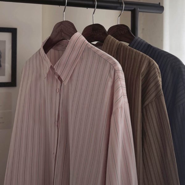 [Slowand] SLOWMADE Lepin Stripe Shirt (3 Color) *Made in Korea* *Seasonal Limited*