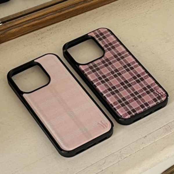 [Mademoment] Vintage Tartan Check Epoxy Bumper Case (4 Design)