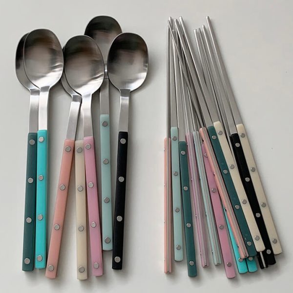 [Sinon Shop] Satin Pastel Adult Spoon and Chopstick Set