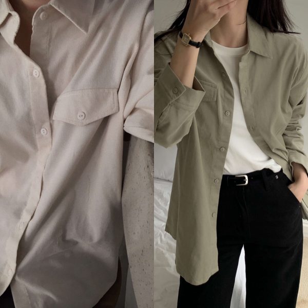 [Slowand] SLOWMADE Corduroy Pocket Shirt (4 Color) *Seasonal Limited*