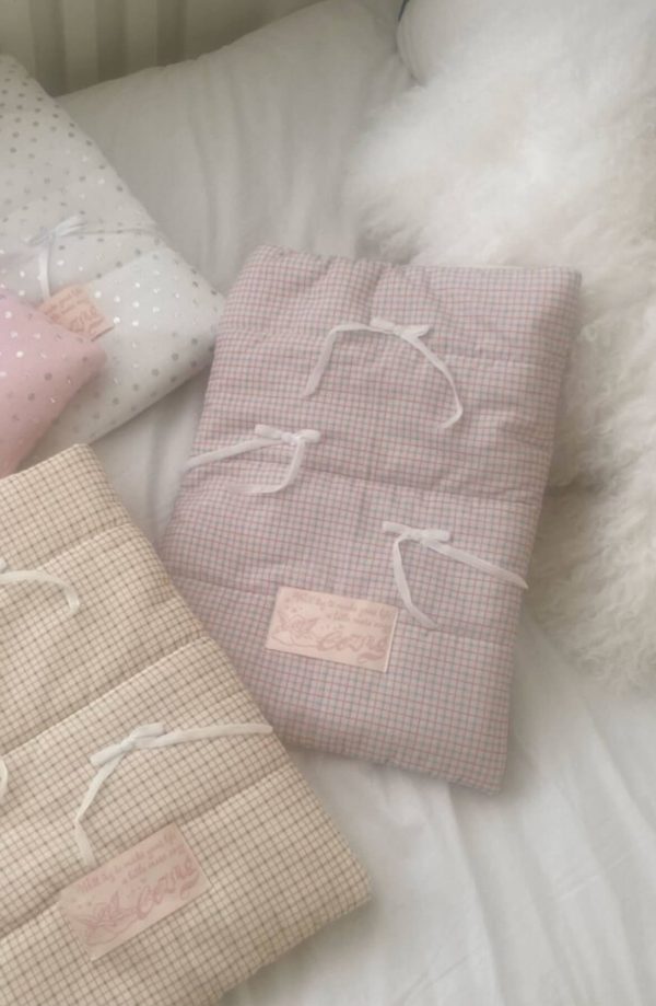 [Cozing] Check Pillow Notebook Pouch (3 Size, 2 Color) *Seaosnal Limited*