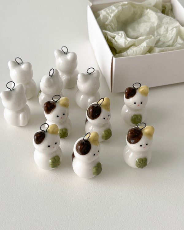 [Flo.d Studio] Lucky Kitten Keyring *Korea Handmade*