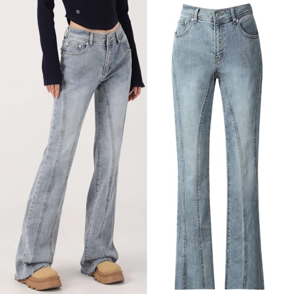 [Avandress] Thin Bootscut Pants (Light Blue) *Limited Time Sale*