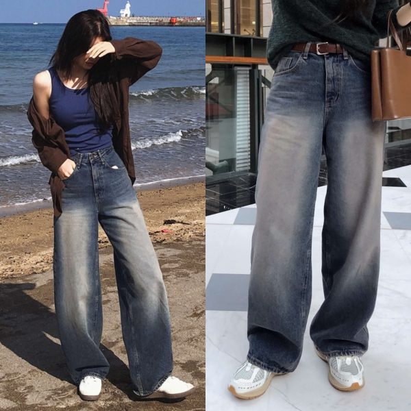 [Slowand] Vintage Tint Washing Wide Denim Pants (Vintage Deep Blue) *Made in Korea*