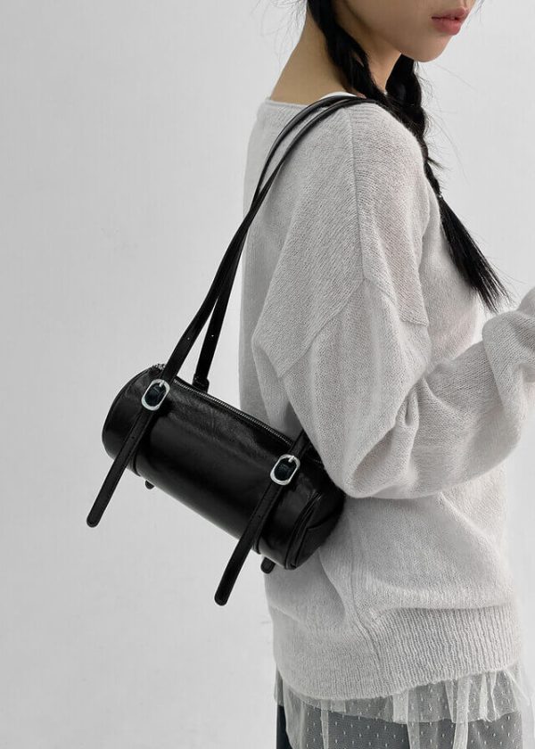 [Blackup] Letasha Leather Shoulder Bag (2 Color)