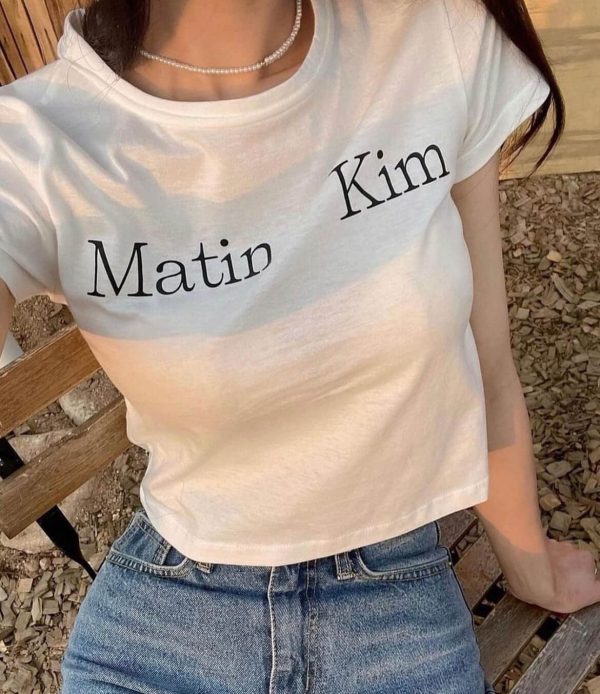 [Matin Kim] Logo Crop Top (2 Color) *Best Selling*