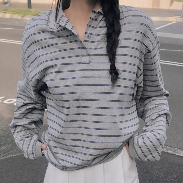 [Slowand] SLOWMADE Pantone Stripe Pique T-Shirt (4 Color) *Made in Korea* *Seasonal Limited*