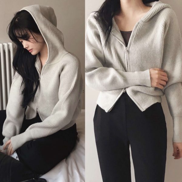 [Slowand] SLOWMADE Slim Fit Hoodie Knit Zip Up (5 Color) *Seasonal Limited*