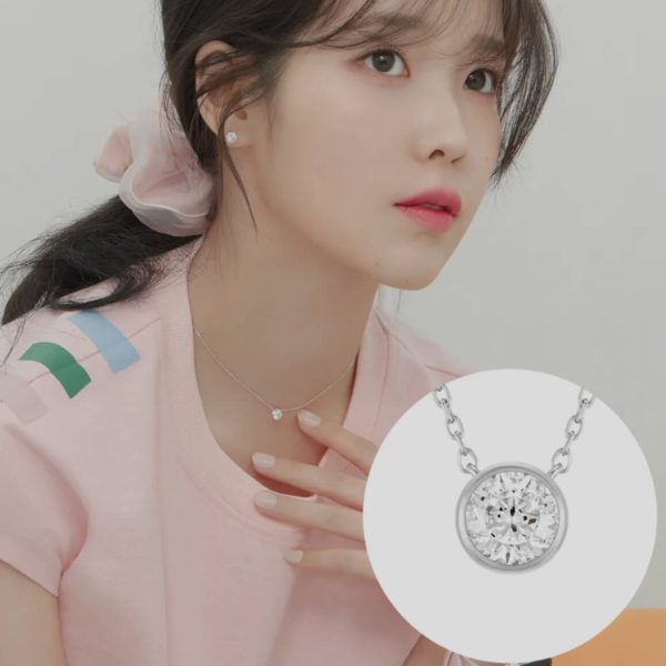 [J.estina] IU Pick Whitemond Necklace 1BS300 (925 Silver) *LIMITED TIME SALE*