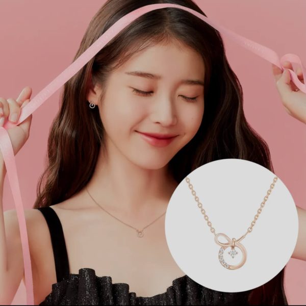 [J.estina] IU Pick J.Ribbon Necklace (925 Silver) *LIMITED TIME SALE*