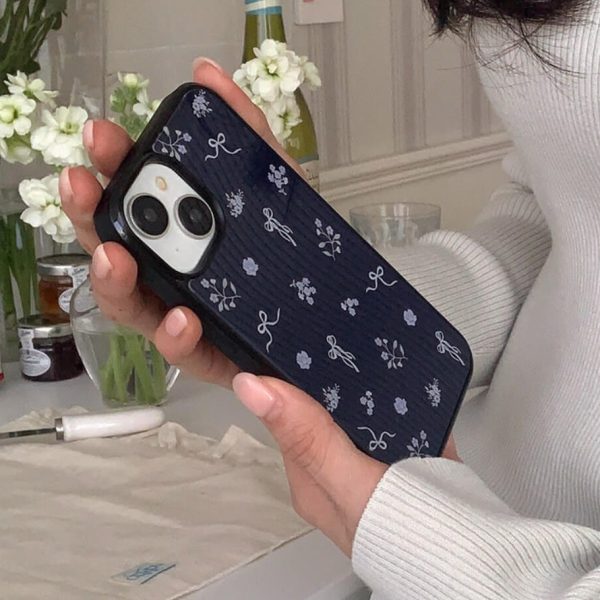 [Romantic Mood] Poetic Garden Glass Bumper Phone Case (4 Color)