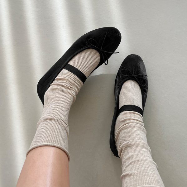 [Sappun] Kayla Satin Mary Jane Flat Shoes (1cm) (5 Color) *Seasonal Limited*